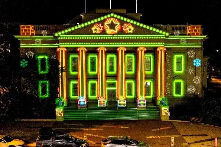 Christmas Projections at City Hall